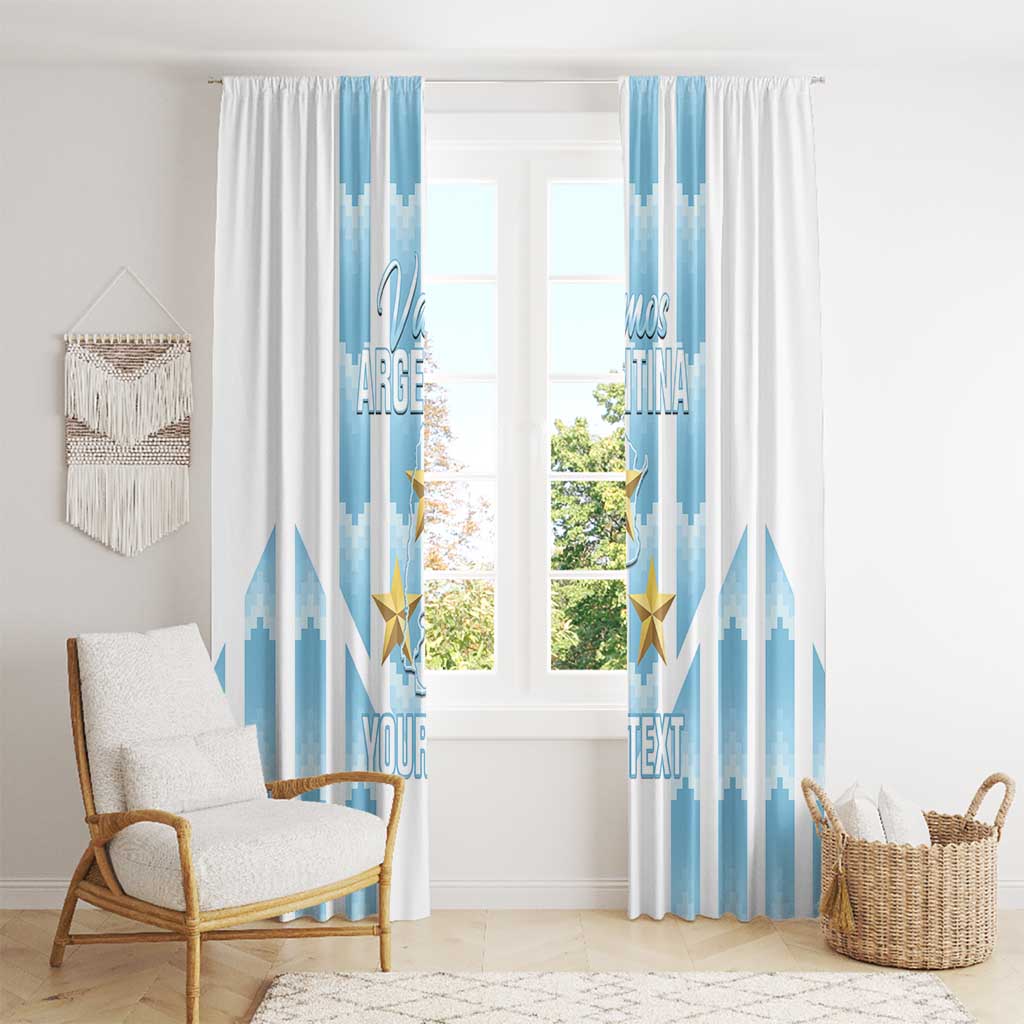 Custom Argentina Football Window Curtain Vamos La Albiceleste