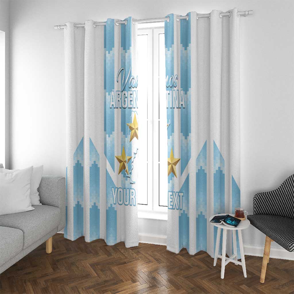 Custom Argentina Football Window Curtain Vamos La Albiceleste