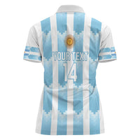 Custom Argentina Football Women Polo Shirt Vamos La Albiceleste