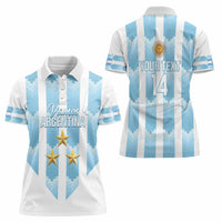 Custom Argentina Football Women Polo Shirt Vamos La Albiceleste