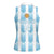 Custom Argentina Football Women Sleeveless Polo Shirt Vamos La Albiceleste