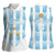Custom Argentina Football Women Sleeveless Polo Shirt Vamos La Albiceleste