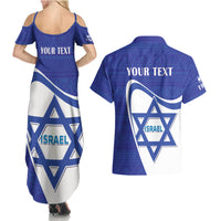 Personalised Israel Independence Day Couples Matching Summer Maxi Dress and Hawaiian Shirt 2024 Yom Haatzmaut - Wonder Print Shop