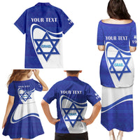 Personalised Israel Independence Day Family Matching Puletasi and Hawaiian Shirt 2024 Yom Haatzmaut - Wonder Print Shop