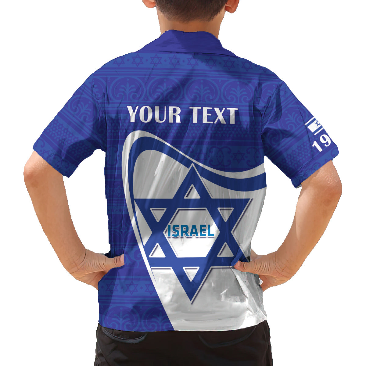 Personalised Israel Independence Day Family Matching Tank Maxi Dress and Hawaiian Shirt 2024 Yom Haatzmaut - Wonder Print Shop