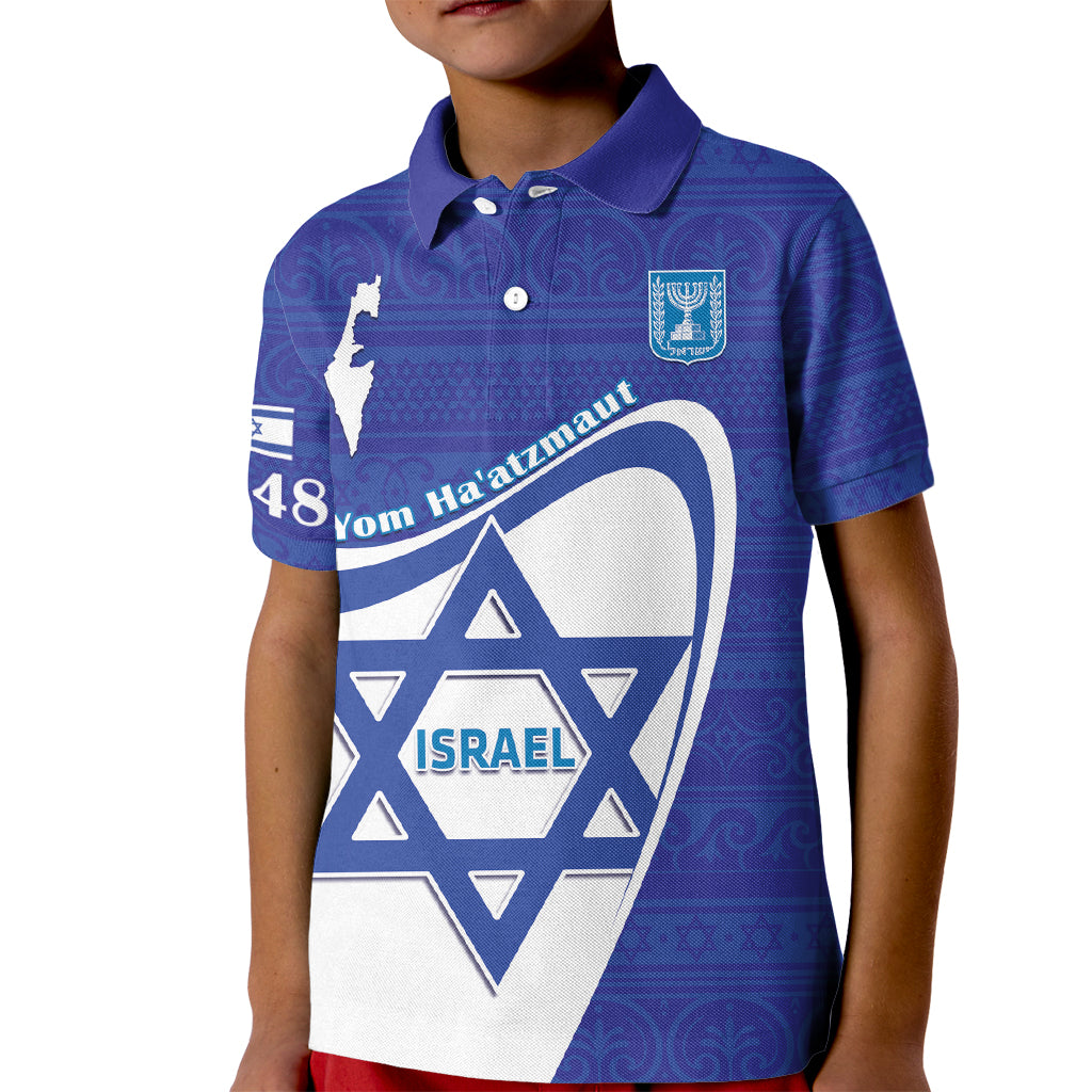 Personalised Israel Independence Day Kid Polo Shirt 2024 Yom Haatzmaut - Wonder Print Shop