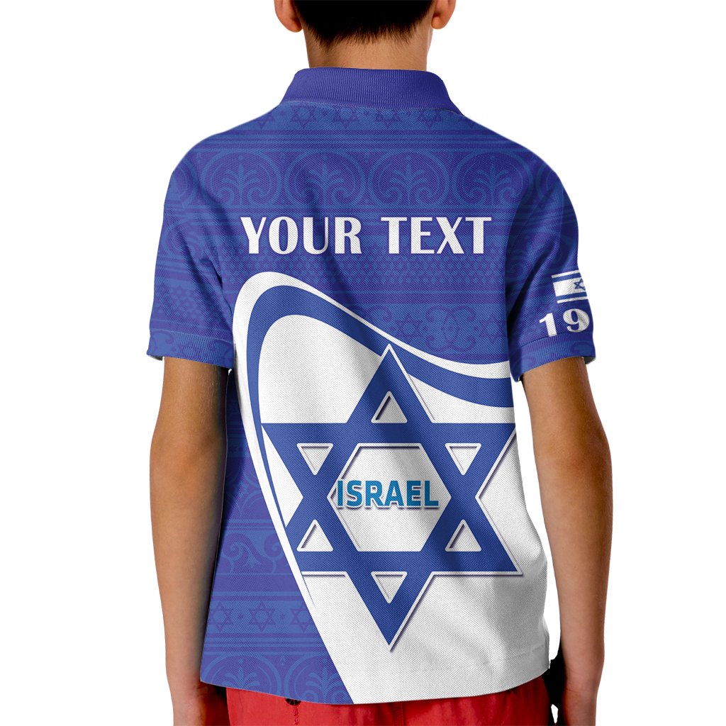 Personalised Israel Independence Day Kid Polo Shirt 2024 Yom Haatzmaut - Wonder Print Shop