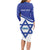 Personalised Israel Independence Day Long Sleeve Bodycon Dress 2024 Yom Haatzmaut - Wonder Print Shop