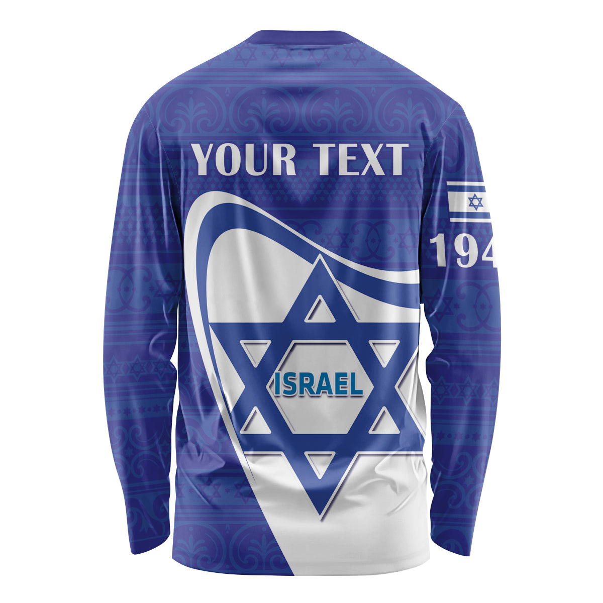 Personalised Israel Independence Day Long Sleeve Shirt 2024 Yom Haatzmaut - Wonder Print Shop