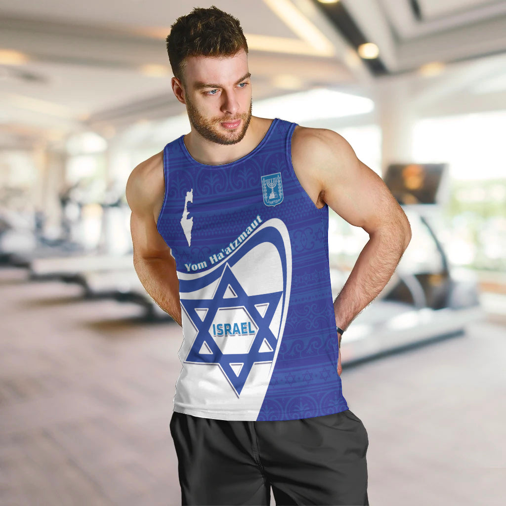 Personalised Israel Independence Day Men Tank Top 2024 Yom Haatzmaut - Wonder Print Shop