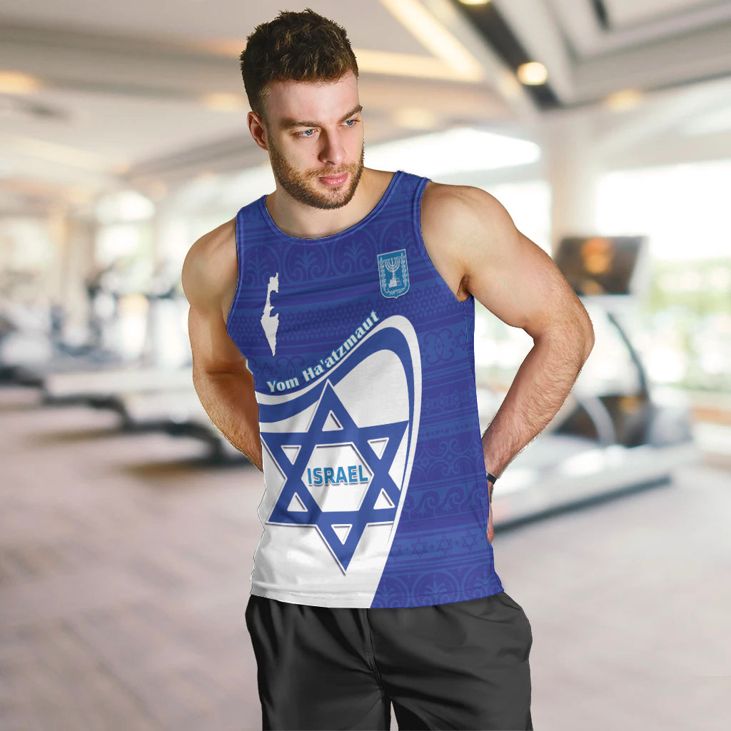 Personalised Israel Independence Day Men Tank Top 2024 Yom Haatzmaut