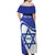 Personalised Israel Independence Day Off Shoulder Maxi Dress 2024 Yom Haatzmaut