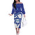 Personalised Israel Independence Day Off The Shoulder Long Sleeve Dress 2024 Yom Haatzmaut - Wonder Print Shop