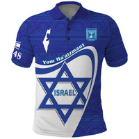 Personalised Israel Independence Day Polo Shirt 2024 Yom Haatzmaut - Wonder Print Shop