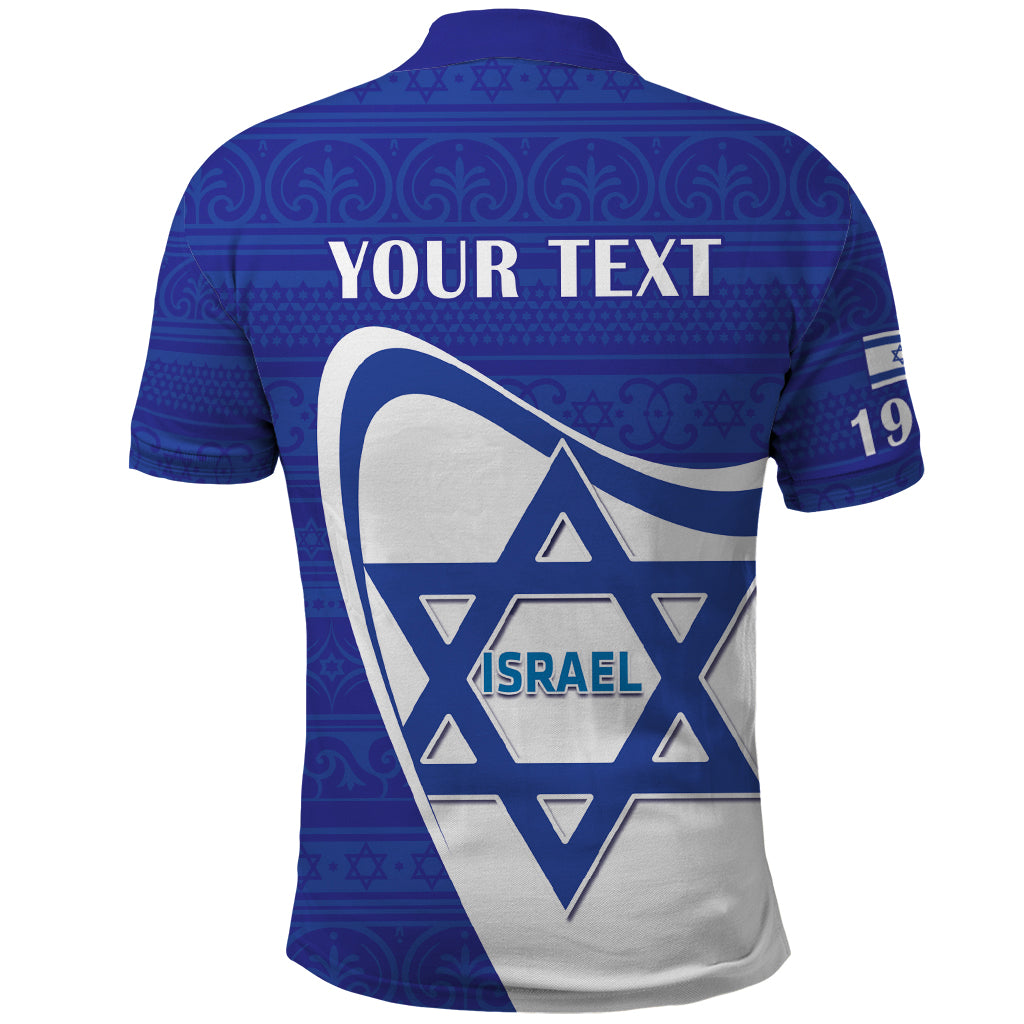 Personalised Israel Independence Day Polo Shirt 2024 Yom Haatzmaut - Wonder Print Shop