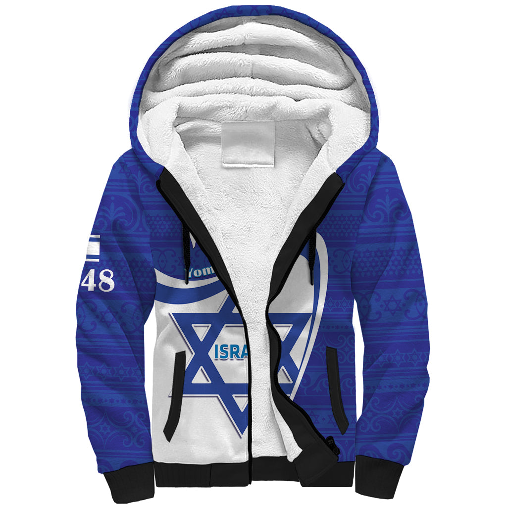 Personalised Israel Independence Day Sherpa Hoodie 2024 Yom Haatzmaut - Wonder Print Shop