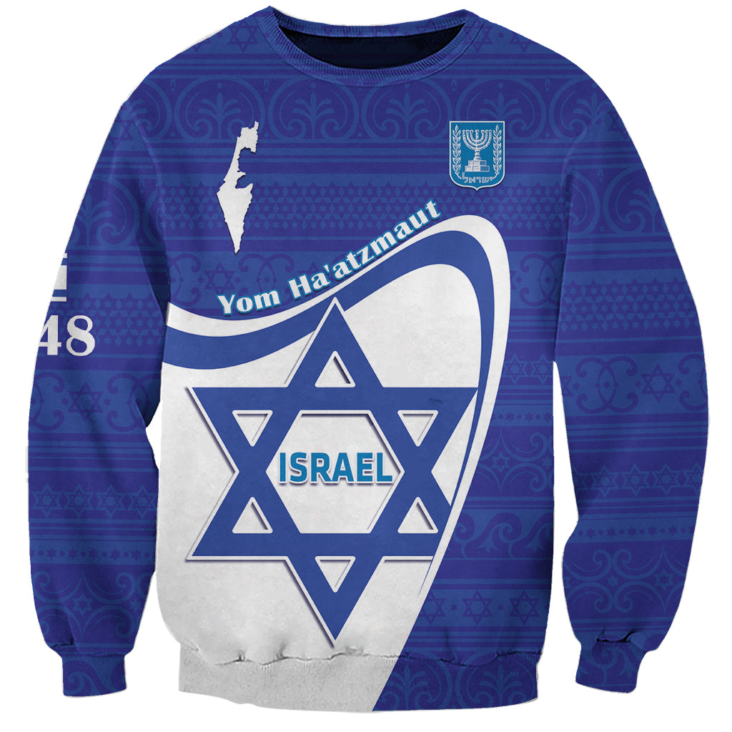 Personalised Israel Independence Day Sweatshirt 2024 Yom Haatzmaut - Wonder Print Shop