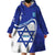 Personalised Israel Independence Day Wearable Blanket Hoodie 2024 Yom Haatzmaut - Wonder Print Shop