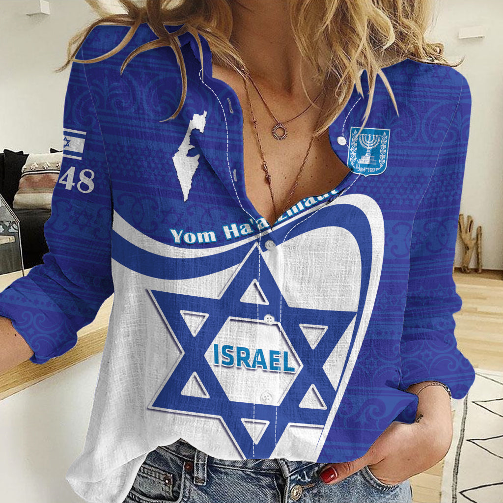 Personalised Israel Independence Day Women Casual Shirt 2024 Yom Haatzmaut