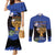 Personalised Israel Independence Day Couples Matching Mermaid Dress and Long Sleeve Button Shirt Menorah With Cyclamen Persicum Grunge