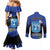 Personalised Israel Independence Day Couples Matching Mermaid Dress and Long Sleeve Button Shirt Menorah With Cyclamen Persicum Grunge