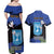 Personalised Israel Independence Day Couples Matching Off Shoulder Maxi Dress and Hawaiian Shirt Menorah With Cyclamen Persicum Grunge - Wonder Print Shop