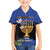 Personalised Israel Independence Day Family Matching Short Sleeve Bodycon Dress and Hawaiian Shirt Menorah With Cyclamen Persicum Grunge - Wonder Print Shop