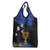 Personalised Israel Independence Day Grocery Bag Menorah With Cyclamen Persicum Grunge
