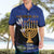 Personalised Israel Independence Day Hawaiian Shirt Menorah With Cyclamen Persicum Grunge