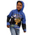 Personalised Israel Independence Day Kid Hoodie Menorah With Cyclamen Persicum Grunge - Wonder Print Shop