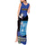 Personalised Israel Independence Day Tank Maxi Dress Menorah With Cyclamen Persicum Grunge - Wonder Print Shop