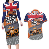 Personalised British Norris Couples Matching Long Sleeve Bodycon Dress and Hawaiian Shirt 2025 Champion Australia GP