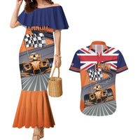 Personalised British Norris Couples Matching Mermaid Dress and Hawaiian Shirt 2025 Champion Australia GP