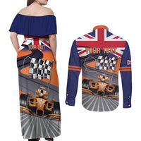 Personalised British Norris Couples Matching Off Shoulder Maxi Dress and Long Sleeve Button Shirt 2025 Champion Australia GP