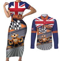 Personalised British Norris Couples Matching Short Sleeve Bodycon Dress and Long Sleeve Button Shirt 2025 Champion Australia GP
