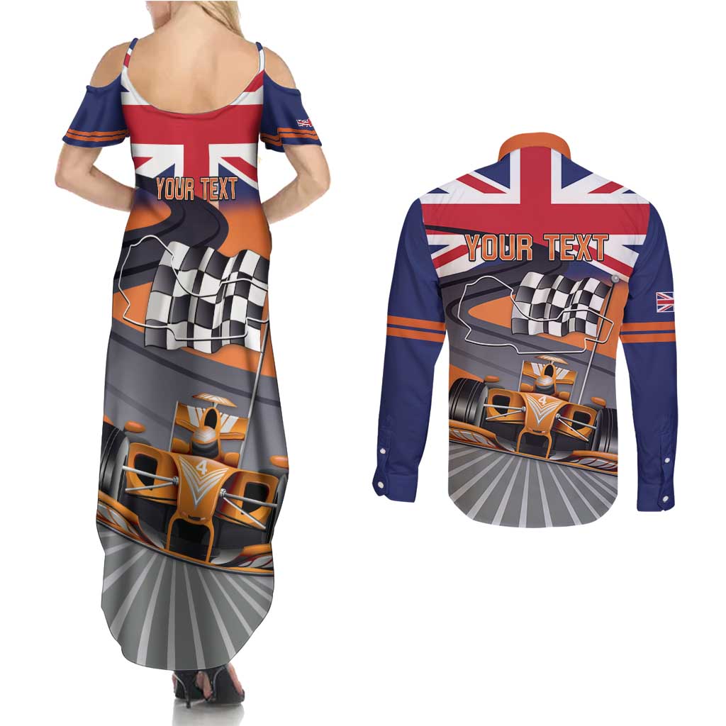 Personalised British Norris Couples Matching Summer Maxi Dress and Long Sleeve Button Shirt 2025 Champion Australia GP