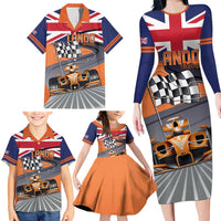Personalised British Norris Family Matching Long Sleeve Bodycon Dress and Hawaiian Shirt 2025 Champion Australia GP