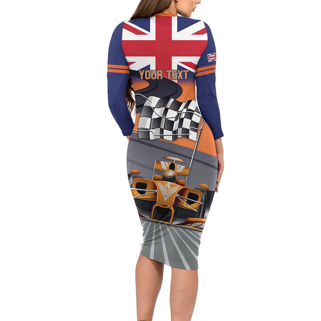 Personalised British Norris Family Matching Long Sleeve Bodycon Dress and Hawaiian Shirt 2025 Champion Australia GP