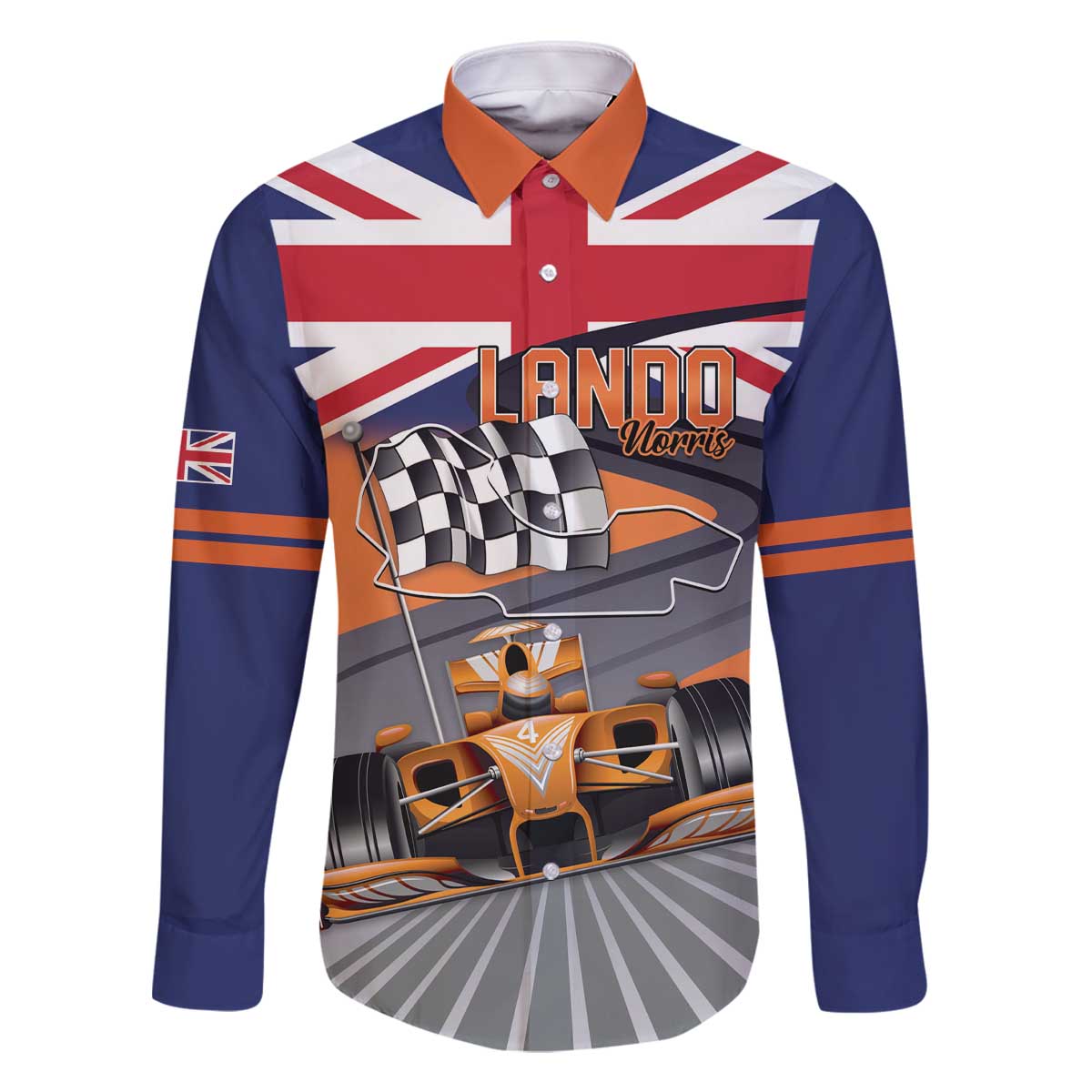 Personalised British Norris Family Matching Off The Shoulder Long Sleeve Dress and Hawaiian Shirt 2025 Champion Australia GP