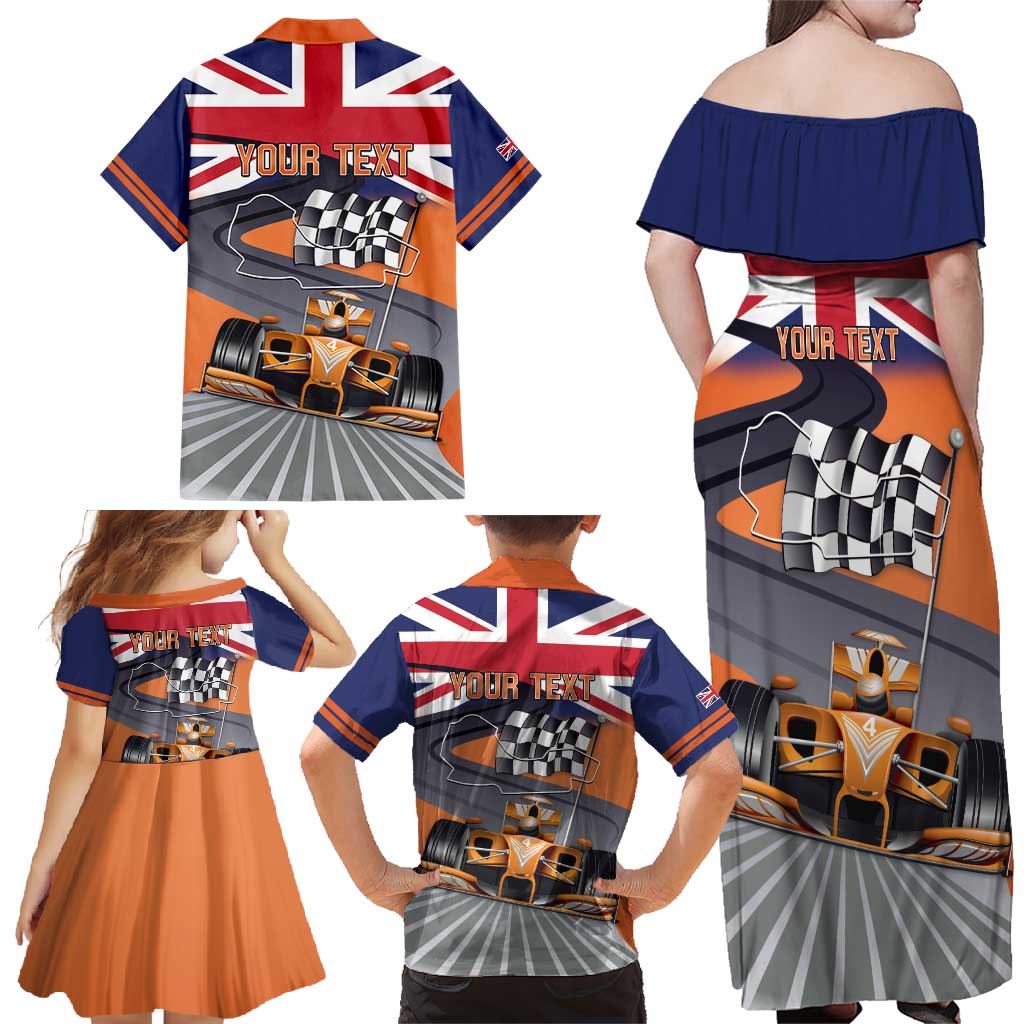 Personalised British Norris Family Matching Off Shoulder Maxi Dress and Hawaiian Shirt 2025 Champion Australia GP