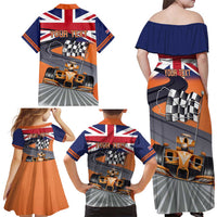 Personalised British Norris Family Matching Off Shoulder Maxi Dress and Hawaiian Shirt 2025 Champion Australia GP