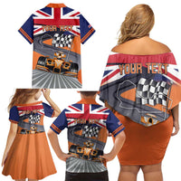 Personalised British Norris Family Matching Off Shoulder Short Dress and Hawaiian Shirt 2025 Champion Australia GP