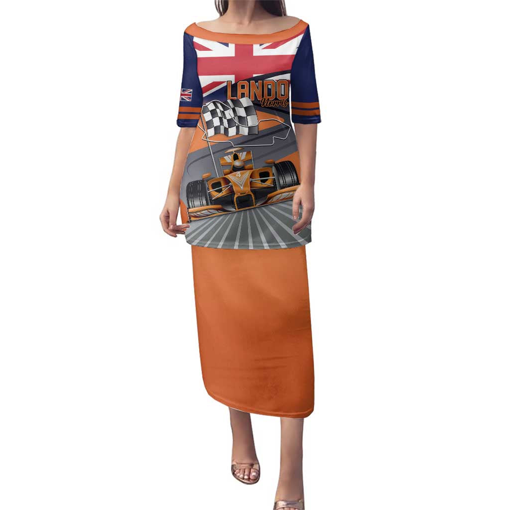 Personalised British Norris Family Matching Puletasi and Hawaiian Shirt 2025 Champion Australia GP