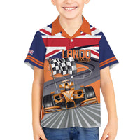 Personalised British Norris Family Matching Puletasi and Hawaiian Shirt 2025 Champion Australia GP
