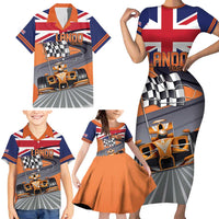 Personalised British Norris Family Matching Short Sleeve Bodycon Dress and Hawaiian Shirt 2025 Champion Australia GP
