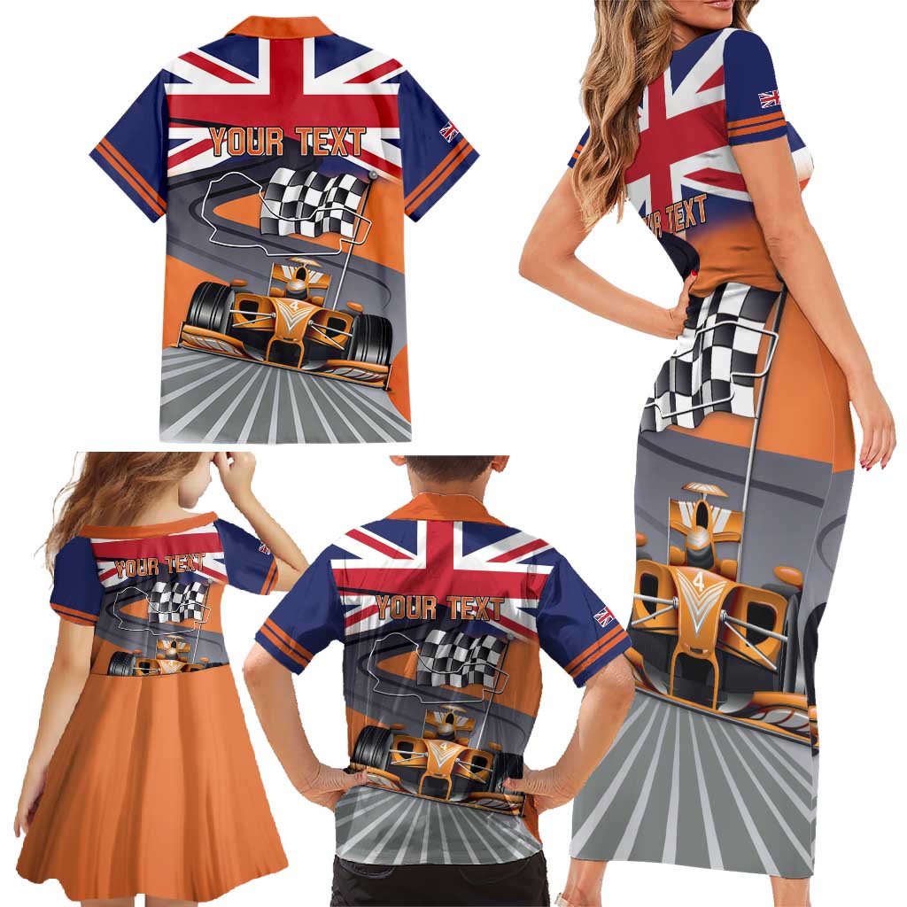 Personalised British Norris Family Matching Short Sleeve Bodycon Dress and Hawaiian Shirt 2025 Champion Australia GP