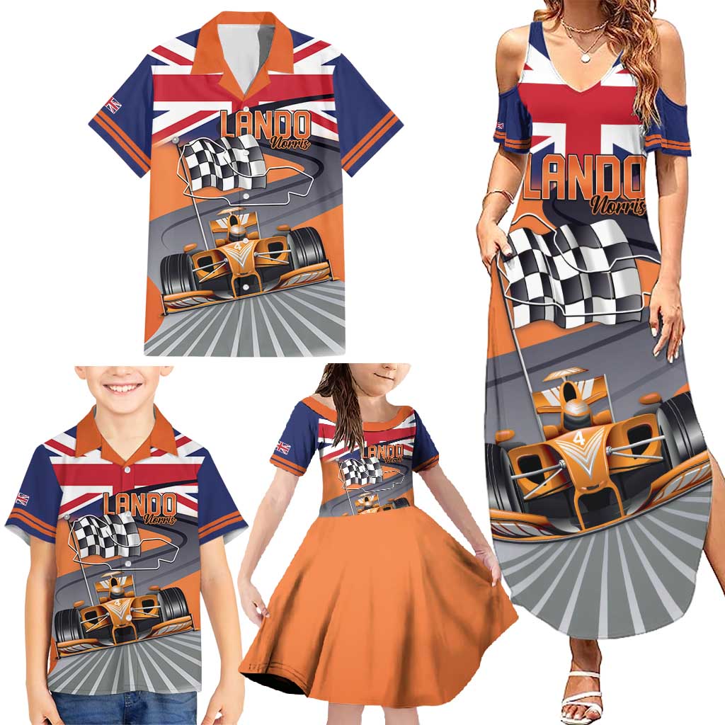 Personalised British Norris Family Matching Summer Maxi Dress and Hawaiian Shirt 2025 Champion Australia GP