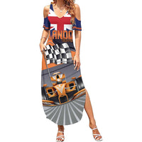 Personalised British Norris Family Matching Summer Maxi Dress and Hawaiian Shirt 2025 Champion Australia GP