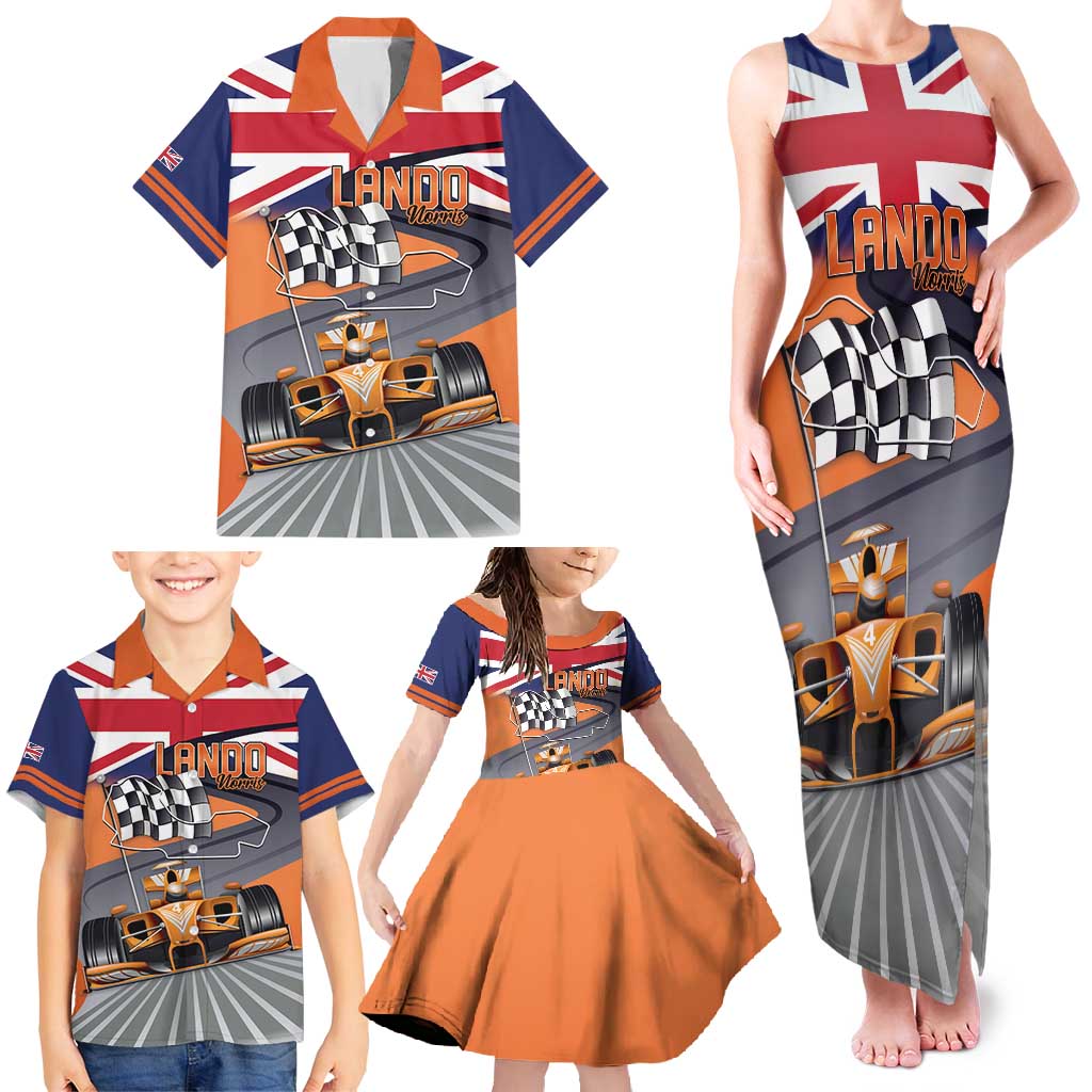 Personalised British Norris Family Matching Tank Maxi Dress and Hawaiian Shirt 2025 Champion Australia GP