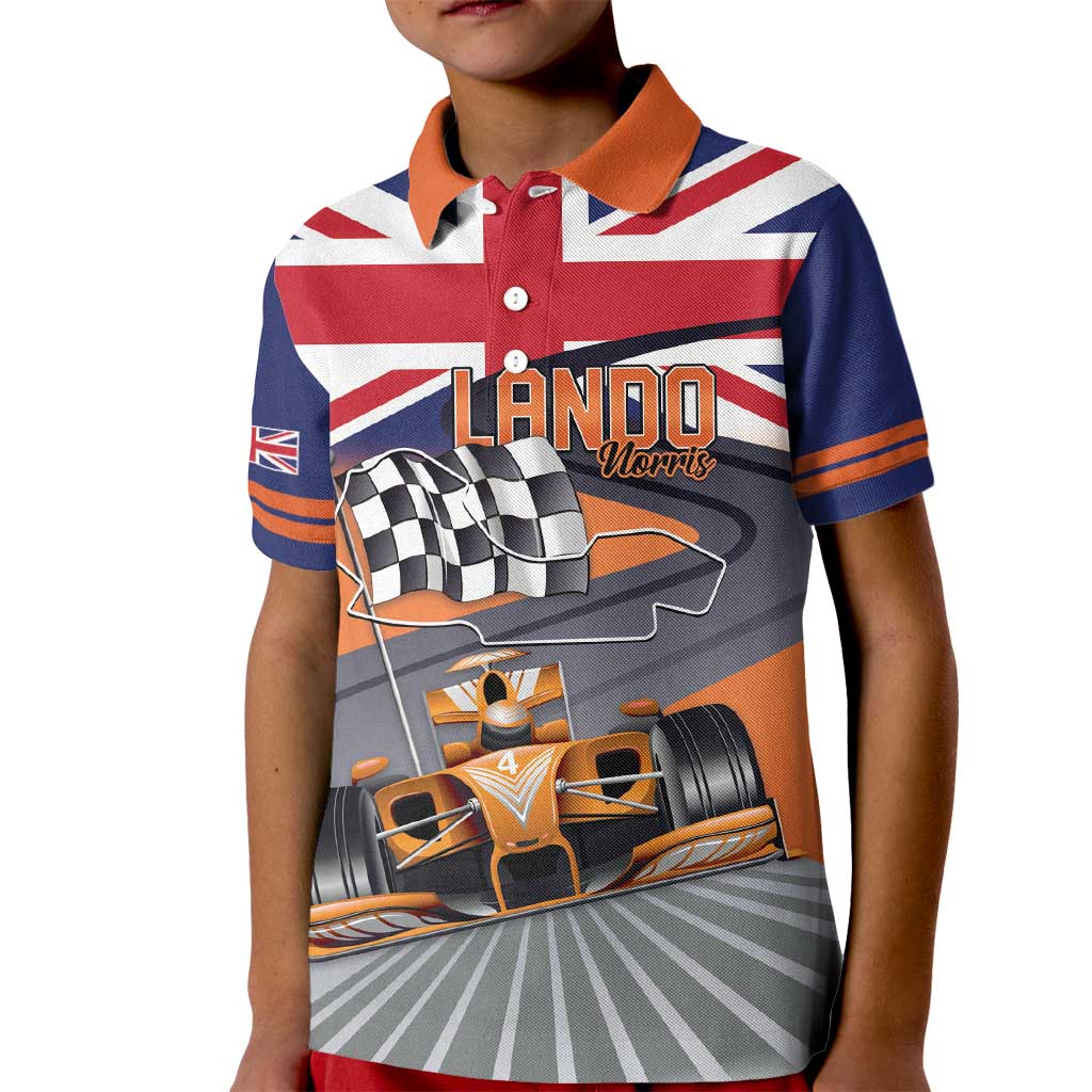 Personalised British Norris Kid Polo Shirt 2025 Champion Australia GP